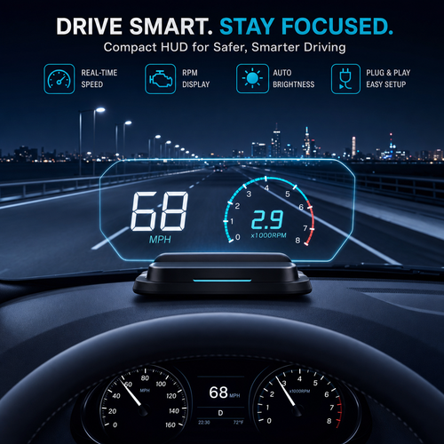 Fruvik Head-Up-Display HUD mit OBD2/GPS-Anschluss