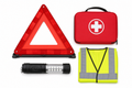 Notfall-Sicherheits-Set mit Warndreieck, Erste-Hilfe-Tasche, LED-Lampe und Warnweste